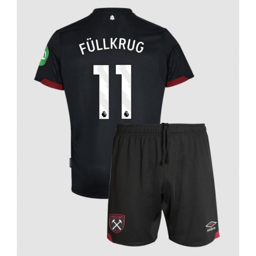 Fotbalové Dres West Ham United Niclas Fullkrug #11 Dětské Venkovní 2024-25 Krátký Rukáv (+ trenýrky)